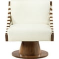 thumbnail image 3 of Meridian Furniture Millwin Cream Vegan Leather Swivel Accent Chair, 3 of 8