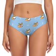 thumbnail image 1 of Fotbe Corgi Dog Calzones Estampados para Mujer – Ropa Interior de Algodón, Cómoda, Suave y Elástica-Large, 1 of 6
