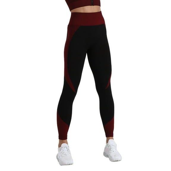 Women's Yoga Pants Womens Workout Leggings With High Waist Tummy Control Yoga Leggings Red M