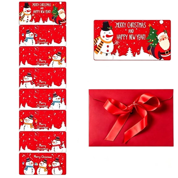 CHJK Christmas Cash Gift Envelopes with 5 Slots, Christmas Money Holders for Cash, Surprise Xmas Money Holder with Christmas Gift Card for Family and Friend, Red 1