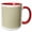 Red/White, variant on 3drose, Gold and White Chevron Stripes, 15oz Mug