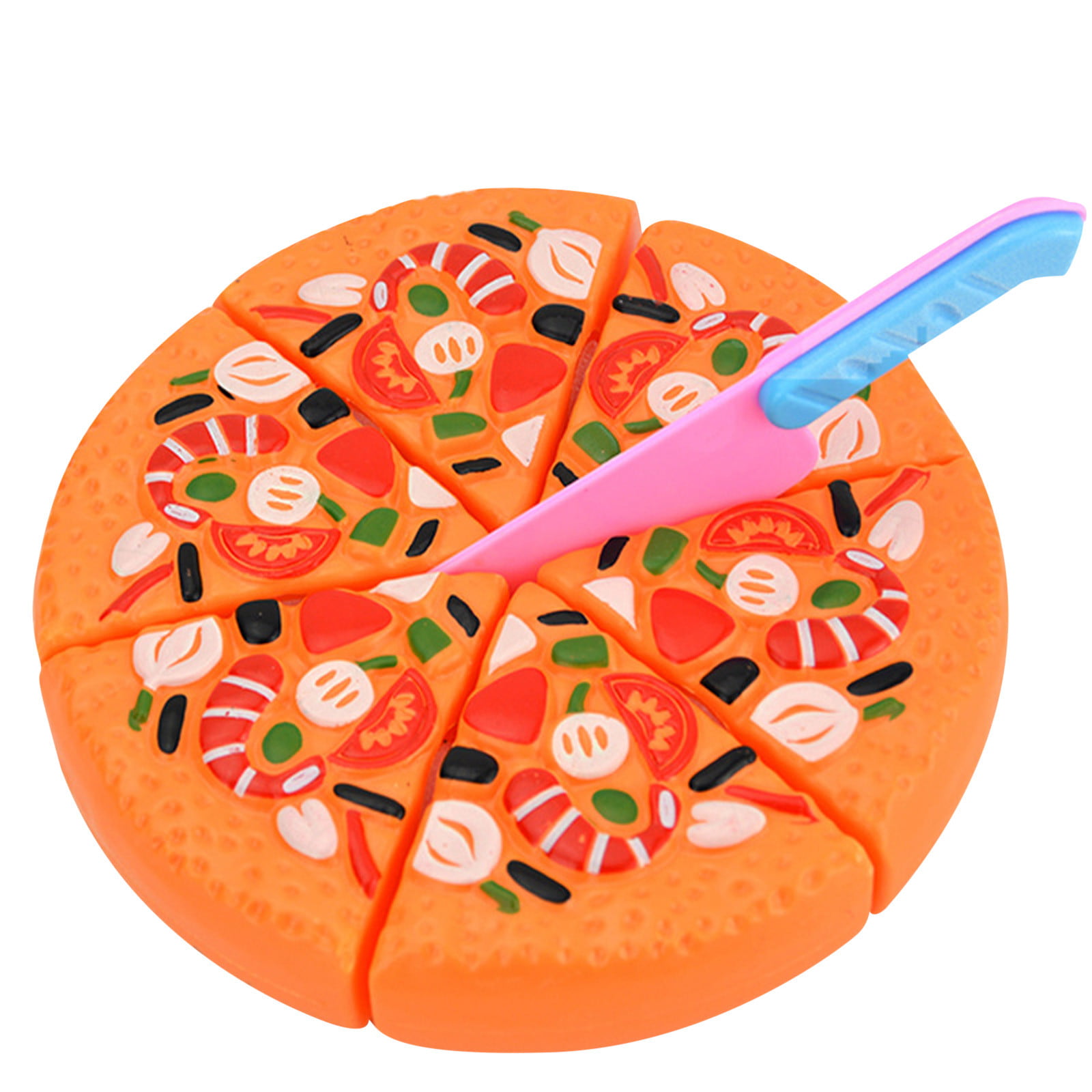 Kitchen Artificial Lifelike Pizza Slices Toy Cutting Pretend Food Toys For Kids 