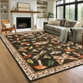 thumbnail image 3 of Garvee 5'x7' Modern Insect Floral Print Area Rug Washable Rugs, Stain-Resistant Non Slip Rug Foldable Indoor Carpet Low Pile Floor Mat for Living Room Bedroom Home Decor, Brown, 3 of 7