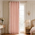 thumbnail image 4 of French Vintage Blackout Curtains, Luxury Lace Princess Style Drapes, Decorative Window Coverings for Bedroom Living Room and Home Interior Decoration, 35.4*78.7in, Pink, 4 of 6