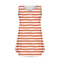 thumbnail image 3 of Xihbxyly Womens Tops Plus Size Striped Print V-Neck Tank Tops Leisure Loose Fit Sleeveless Standard Straps Pleated Tops, 3 of 4
