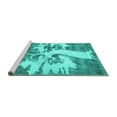 thumbnail image 2 of Ahgly Company Machine Washable Indoor Rectangle Persian Turquoise Blue Traditional Area Rugs, 4' x 6', 2 of 4