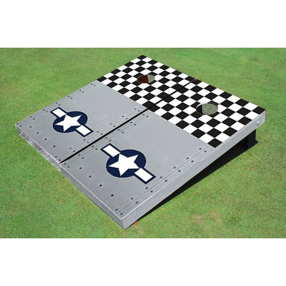 Rivet Mustang Plane Themed Cornhole Boards