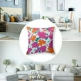 thumbnail image 5 of Acheng Colorful Color Bold Girly Hot Pink Fuchsia Orange  Vibrant Pillow Cover  Indoor Throw Pillow Case Cushion 18x18in, 5 of 7