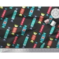 thumbnail image 3 of Soimoi Black Cotton Duck Fabric Candies Food Decor Fabric Printed Yard 42 Inch Wide, 3 of 3