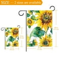 thumbnail image 3 of Watercolor Sunflower Green Leaves Decorative Garden Flag for All Seasons, 12 x 18 Inch Small Vertical Double Sided Outside Decoration for Yard Farmhouse, 3 of 6