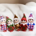 thumbnail image 2 of Mini muñecas elfo bebé de Navidad, elfos pequeños, manualidades de bondad brillante, muñecos de bebé, decoración de juguete en el estante, regalo para niña y niño, 2 of 5