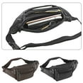 thumbnail image 5 of EUWBSSR Genuine Leather Waist Fanny Pack Belt Bag Pouch Travel Hip Purse for Men Women 11.81*5.51*1.97in, 5 of 8