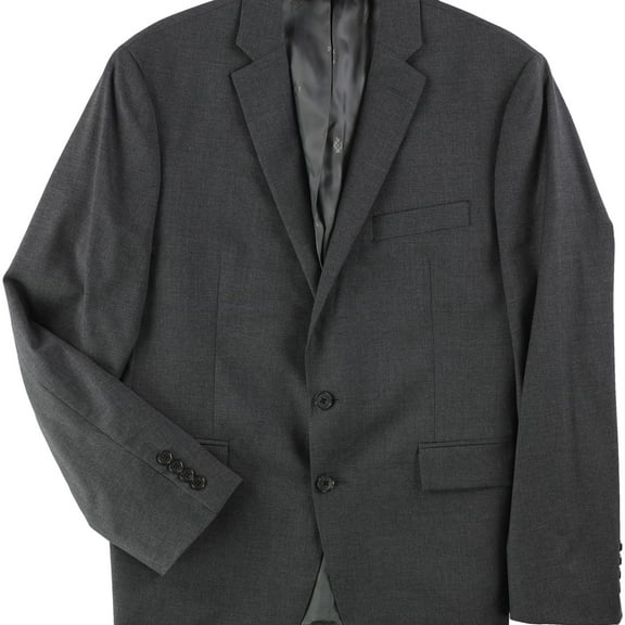 Ryan Seacrest Mens Modern fit Two Button Blazer Jacket, Grey, 42 Short