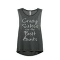 thumbnail image 1 of Thread Tank Crazy Sisters Are The Best Aunts Women's Fashion Sleeveless Muscle Tank Top Charcoal Small, 1 of 4