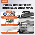 thumbnail image 4 of VEVOR 24"x18" Stainless Steel Work Table (Wheels, Brakes, Shelf), 4 of 12