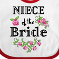 thumbnail image 4 of Inktastic Niece of the Bride Roses Girls Baby Bib, 4 of 4
