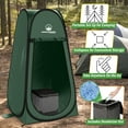 thumbnail image 2 of Wakeman Outdoors Camping Toilet Set - Pop Up Privacy Tent and Portable Toilet for Adults, Green, 2 of 7