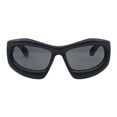 thumbnail image 2 of Inflated Bubble Sunglasses Thick Oversized Concave Shades UV400 Matte Black, 2 of 4