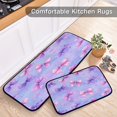 thumbnail image 5 of 2-Piece Kitchen Rugs Set Non-Slip Mats Carpet Floor for Kitchen, Bathroom (19.7"x27.6" & 19.7"x47.2") Watercolor Bows Pattern, 5 of 7