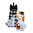 thumbnail image 2 of Celebrate Together Halloween Black Cat Moon Tie-Top Kitchen Towel 2 Piece Set, Cotton, 2 of 3
