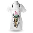 thumbnail image 4 of Enjoy the Little Things Apron, Ice Cream on the Cone with Hand Lettering Inspirational Message, Unisex Kitchen Bib with Adjustable Neck for Cooking Gardening, Adult Size, Multicolor, by Ambesonne, 4 of 4
