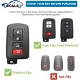 thumbnail image 2 of HAHDAXIA for Toyota Key Fob Cover Soft TPU Full Protection Key Case Shell with Bling Keychain Fit for Toyota Camry Avalon Corolla Highlander RAV4 Sequoia 4 Buttons Smart Key Case Holder (R-Ty, 2 of 6