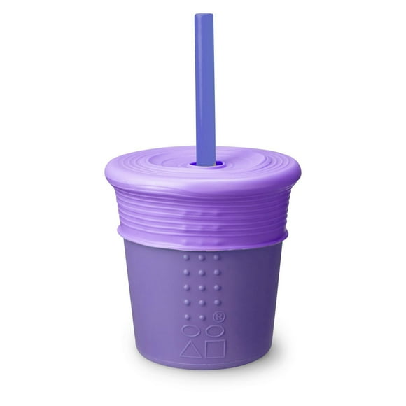 GoSili Straw Cup 8oz. Purple