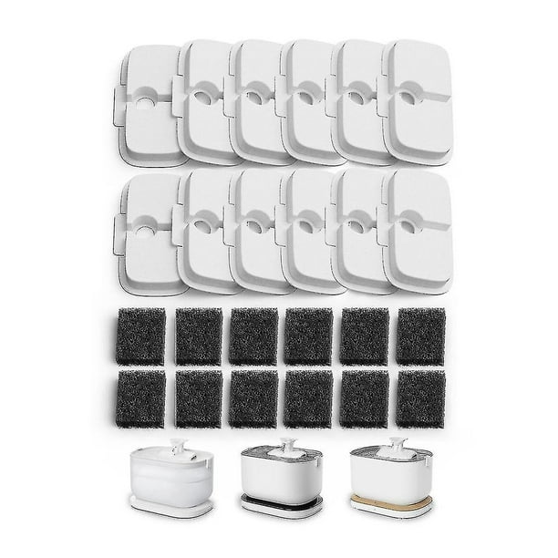 Paquete de 12 filtros de repuesto para fuente de agua inalámbrica Dockstream PLWF005/PLWF115/WF105 YONGSHENG