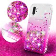 thumbnail image 2 of Compatible for Samsung Galaxy Note 10 Case, with [Tempered Glass Screen Protector] SOGA Diamond Liquid Quicksand Cover Cute Girl Women Phone Case - Clear/Pink, 2 of 5