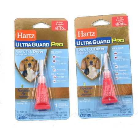 2 Hartz Ultra Guard Pro Flea Tick Drop Dog 16-30 lbs