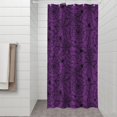 thumbnail image 2 of Halloween Purple Spider Web Pattern Shower Curtain 36"x72" ,Bathroom Decorative Shower Curtains Set with 12 Hooks,Modern Waterproof Washable Shower Curtain, 2 of 6