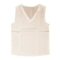 thumbnail image 5 of GUOBIOZIY Women's Cami Top Satin V Neck Tank Top Adjustable Spaghetti Strap Camisole Spring Summer Fashion Loose Camisole (White,XL), 5 of 5