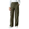 thumbnail image 2 of Corduroy Wide Leg Cargo Sweatpants for Women Elastic Waist Sweatpants Casual Solid Color Pockets Long Pants Workout Lounge Trousers with Pockets, 2 of 7