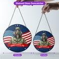 thumbnail image 5 of Happy Father's Day Honoring Veterans Afghan Hound in Army Uniform Stained Glass Suncatcher Dog Lover Window Hanging Sign Decor - 13007, 5 of 5