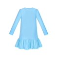 thumbnail image 2 of Girls Dress Long Sleeve Cotton Casual Blue Heart Ruffle Trim 7 Years, 2 of 6