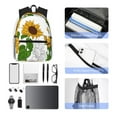 thumbnail image 4 of Yield Plump Sunflower And Sketch Print Backpack for Women Men, Lightweight Casual Travel Daypack, Classic Basic College Backpack, Middle School Bag, 4 of 5