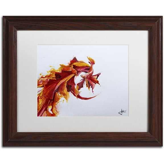 Trademark Fine Art 'Ignite' Canvas Art by Marc Allante, White Matte, Wood Frame