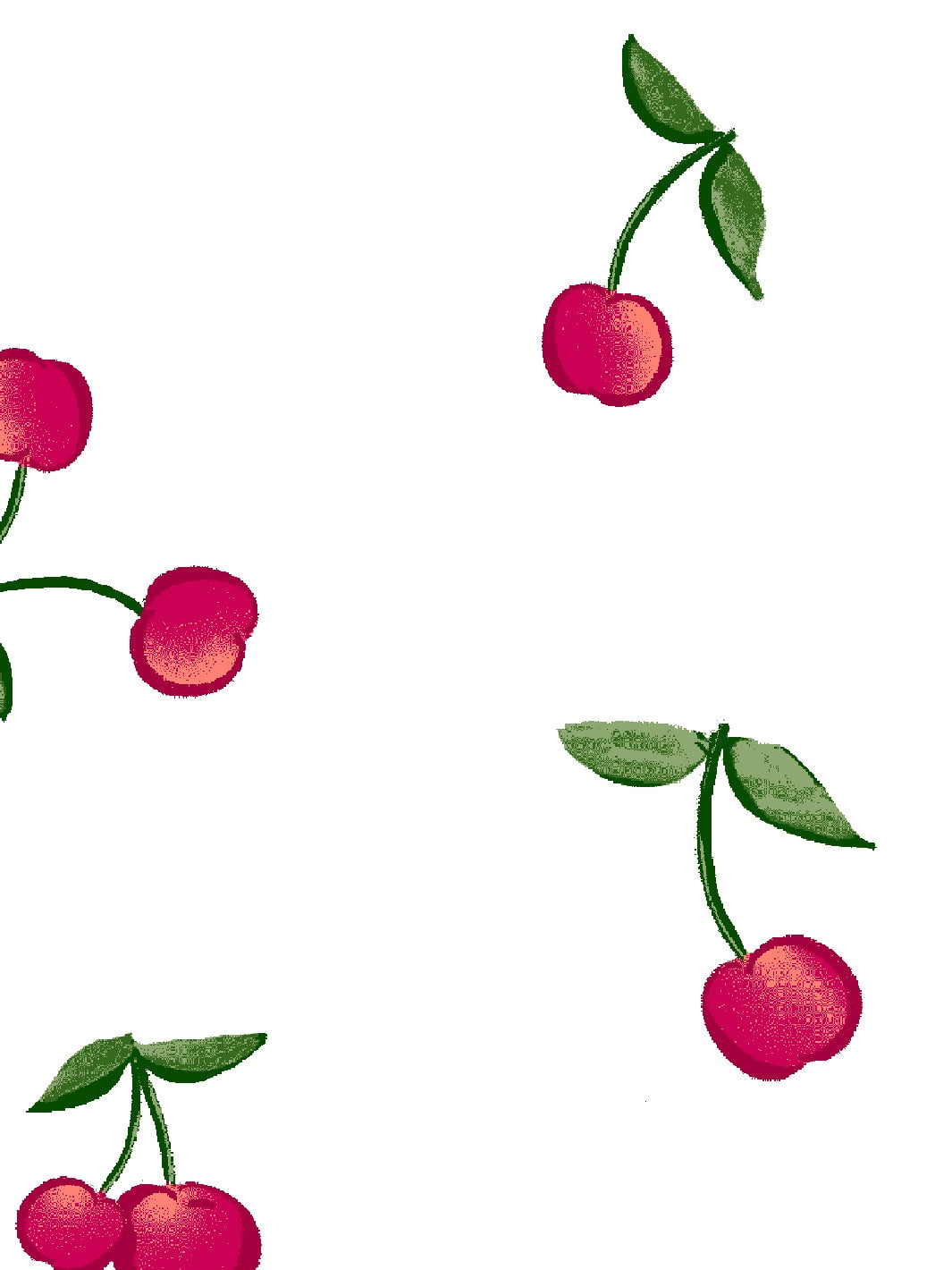 Cherries Removable Vinyl Wallpaper by Barbie - White