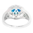 thumbnail image 3 of Sterling Silver with Natural London Blue Topaz and White Topaz Vintage Ring, 3 of 3