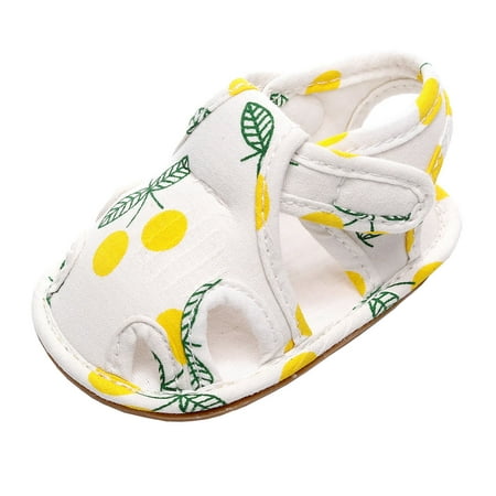 

MPWEGNP Toddler Shoes Soft Sole Non Slip Toddler Floor Shoes Fruit Cherry Print Sandals Baby Boy Sandals 6-12 Months Girl Crib