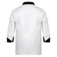 thumbnail image 4 of Chef Uniform Long Sleeve Catering Kitchen Work Shirt Men's Top for Spring Fall Professional Wear,White,M, 4 of 4