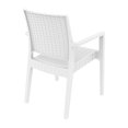 thumbnail image 2 of Pemberly Row Contemporain Résine Osierlook Patio Salle à Manger Fauteuil en Blanc, 2 of 12