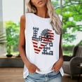 thumbnail image 2 of OAVQHLG3B Summer Tops for Women 4th of July Outfits for Women Patriotic ShirtsWomen's Fashion Round Neck Independence Day Printing Sleeveless Tops, 2 of 4
