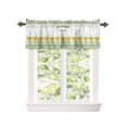 thumbnail image 2 of Kitchen Cafe Valance Curtain for Small Windows,Farmhouse Sunflowers Bee Rod Pocket Short Valances Green White Buffalo Plaid Window Treatment Panel for Living Room/Bedroom/Bathroom,42x18in, 2 of 9