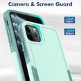 thumbnail image 3 of Allytechgroup Compatible for Apple iPhone 12 Pro / 12 6.1", Rugged Shockproof Military Grade Protection Dual Layers Hard PC TPU Phone Case for iPhone 12 Pro / iPhone 12 6.1", Mint, 3 of 5