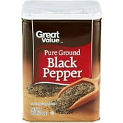 Great Value Black Pepper, 8 Oz