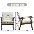 thumbnail image 7 of Bonzy Home Accent Chair Mid Century Modern Upholstered Armchair with Wood Frame for Living Room Bedroom Study Room, Easy Assembly, Beige, 7 of 7