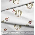 thumbnail image 2 of Soimoi Satin Silk Fabric Leaves,Bird & Floral Block Decor Fabric Printed Yard 42 Inch Wide, 2 of 3