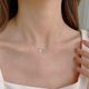 thumbnail image 2 of Heart To Heart Collar Mujeres Doble Corazón Luz Clavícula Cadena Nueva Novias Regalo, 2 of 4