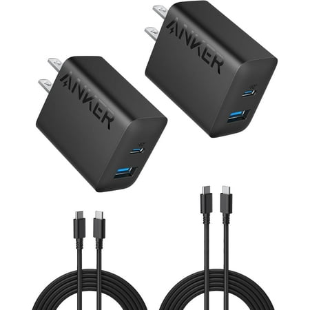 Anker iPhone 16 Charger - 20W Dual Port USB-C Charger, 5 ft USB-C Cable (2-Pack)